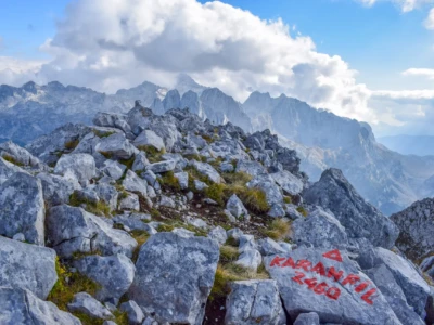 Stunning view from the top of Karanfili hike, Prokletije.